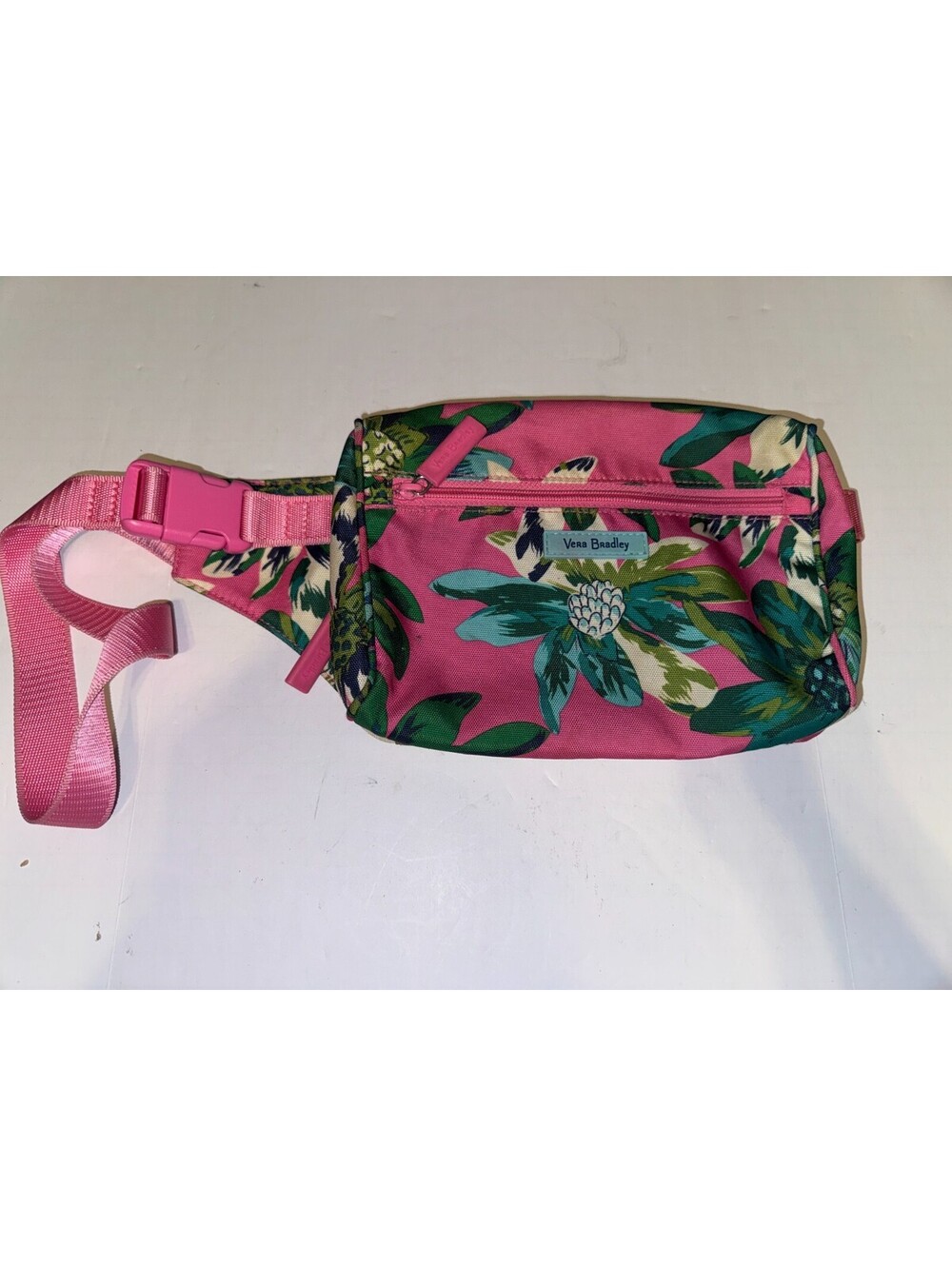Vera Bradley Tropical Fanny Pack Waist Pouch Pink Green Great condition One Mark